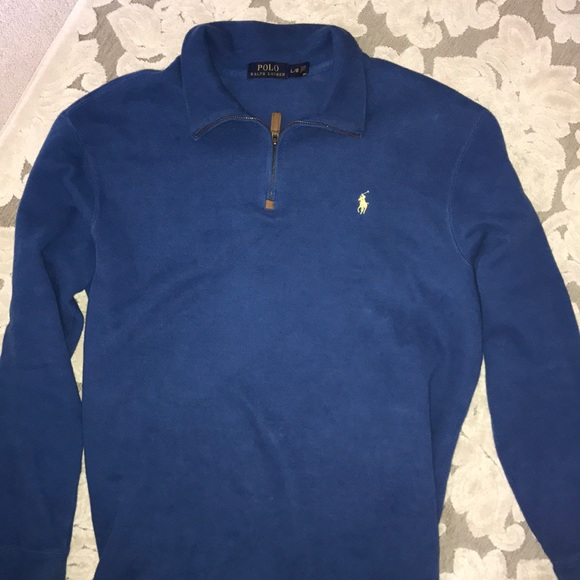 Blue Polo Quarter Zip - Picture 1 of 1